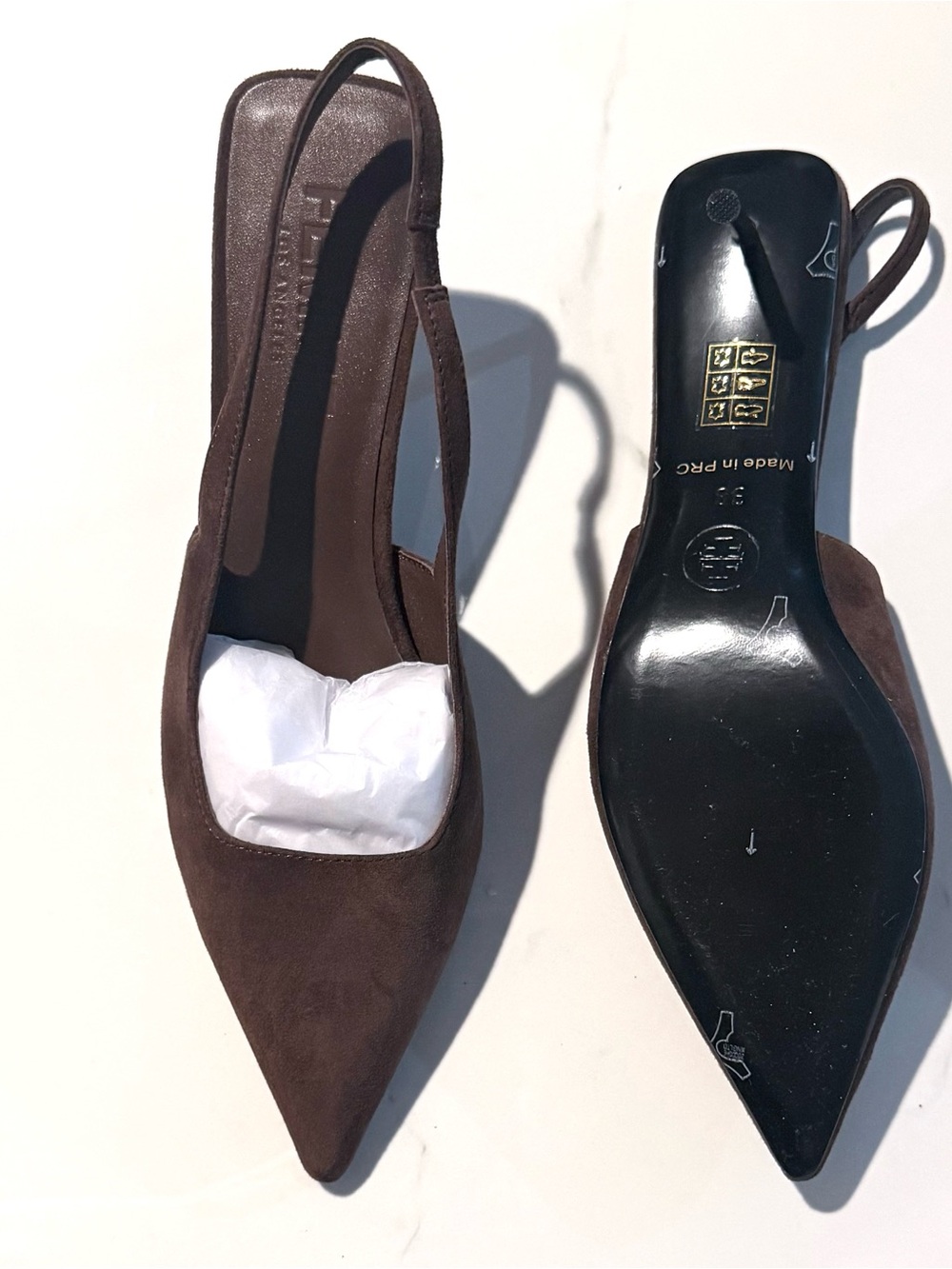 FEMME - G55 Slingback - Suede Coco - Picture 4 of 5